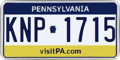 PA license plate KNP1715