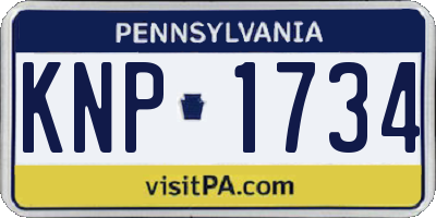 PA license plate KNP1734