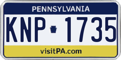 PA license plate KNP1735