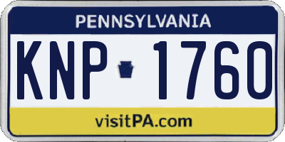 PA license plate KNP1760