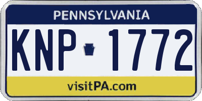 PA license plate KNP1772