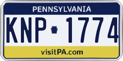 PA license plate KNP1774