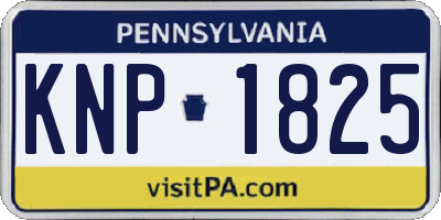 PA license plate KNP1825