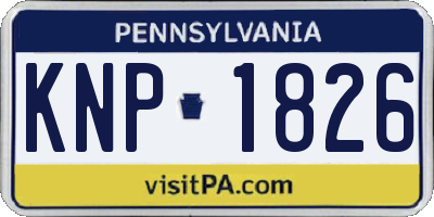 PA license plate KNP1826
