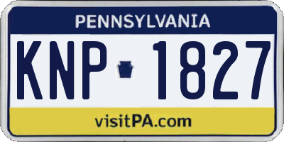 PA license plate KNP1827