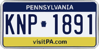 PA license plate KNP1891