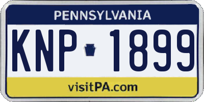 PA license plate KNP1899