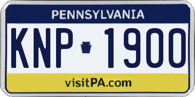 PA license plate KNP1900