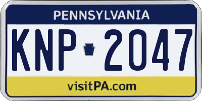 PA license plate KNP2047