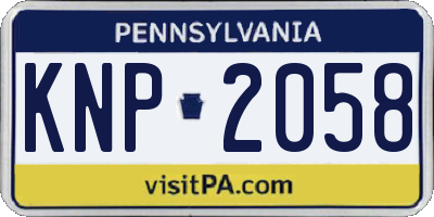 PA license plate KNP2058