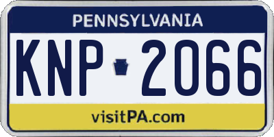 PA license plate KNP2066