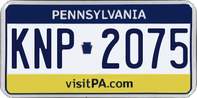 PA license plate KNP2075