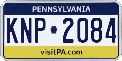 PA license plate KNP2084