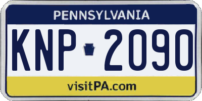 PA license plate KNP2090