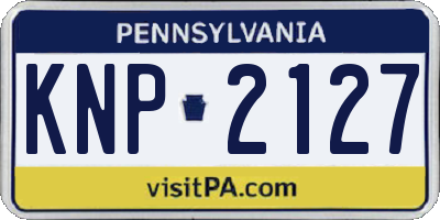 PA license plate KNP2127