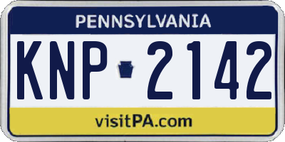 PA license plate KNP2142