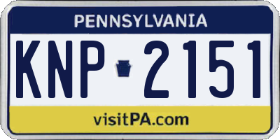 PA license plate KNP2151