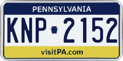 PA license plate KNP2152
