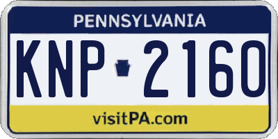 PA license plate KNP2160