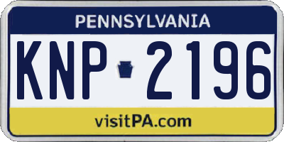 PA license plate KNP2196