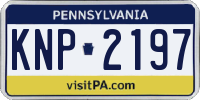 PA license plate KNP2197