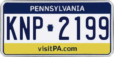 PA license plate KNP2199