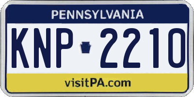 PA license plate KNP2210