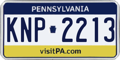PA license plate KNP2213