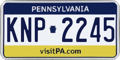 PA license plate KNP2245