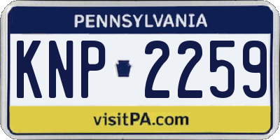 PA license plate KNP2259
