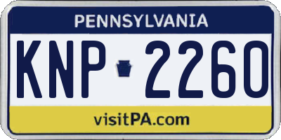PA license plate KNP2260