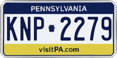 PA license plate KNP2279