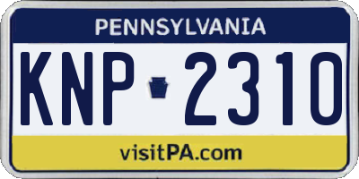 PA license plate KNP2310