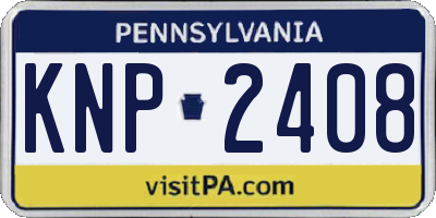 PA license plate KNP2408