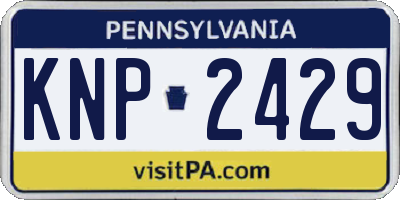 PA license plate KNP2429