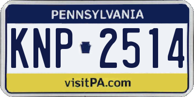 PA license plate KNP2514