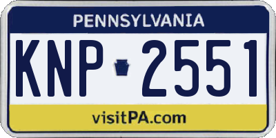 PA license plate KNP2551