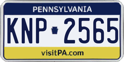 PA license plate KNP2565