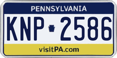 PA license plate KNP2586
