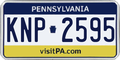 PA license plate KNP2595