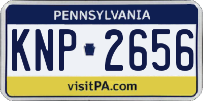 PA license plate KNP2656