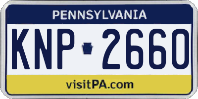 PA license plate KNP2660