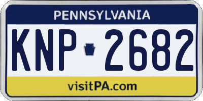 PA license plate KNP2682