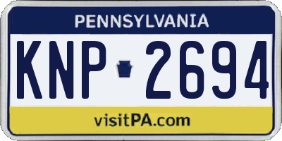 PA license plate KNP2694