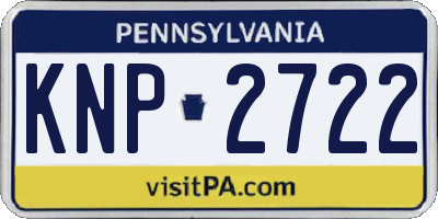 PA license plate KNP2722