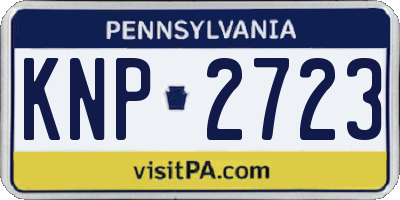PA license plate KNP2723