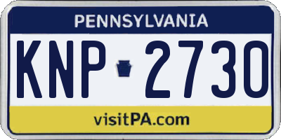 PA license plate KNP2730