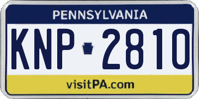 PA license plate KNP2810