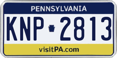 PA license plate KNP2813