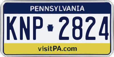 PA license plate KNP2824